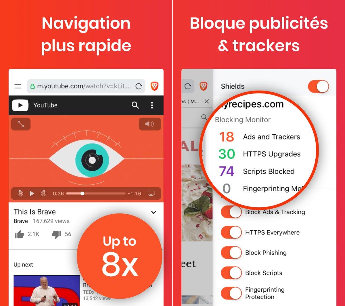 navigateur internet brave capture app ipa iphone ipad
